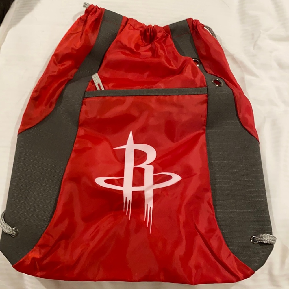 HOUSTON ROCKETS VINTAGE SOFT BACK PACK WITH FRONT ZIPPER NWT